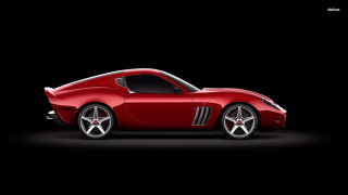 Red sports car black background 15 - sharp line free wallpaper for desktop