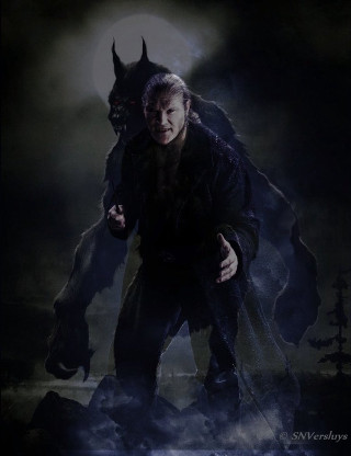 Man black coat knife wolf - free halloween wallpaper for mobile