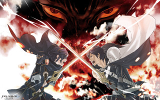 Anime characters fighting demon swords - two anime character free wallpaper