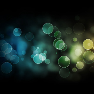 Blurry black background circles of 2 - volumetric free wallpaper for tablet