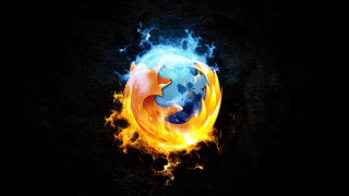 Fire ice logo black background - a blue flame free wallpaper