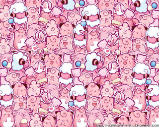 Pink sheep group different faces - large group free wallpaper