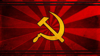 Red yellow background hammer sick - sick free wallpaper