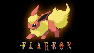 Pikachu cartoon flareon background flareon - baiōken eishun free wallpaper for desktop