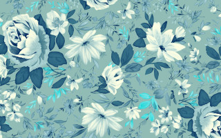 Blue white flower pattern background 3 - flower pattern free wallpaper for desktop