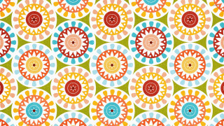 Colorful pattern circles flowers white - a colorful pattern free wallpaper