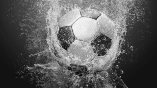 Soccer ball water splash black - alain tasso free wallpaper