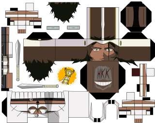 Paper model man sword armor - a knife and a knife free wallpaper for desktop