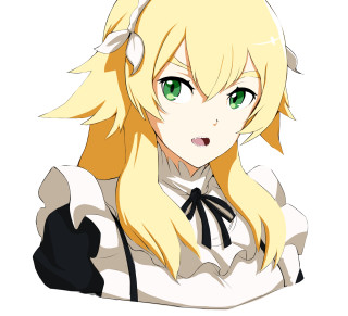 Blonde girl green eyes bow - a blonde free wallpaper for tablet