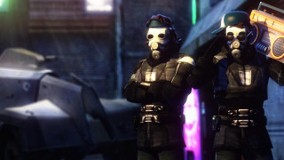 Gas mask boombox futuristic car - a futuristic setting free wallpaper