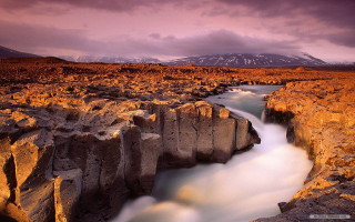 River rocky mountains cloudy sky - a river free wallpaper for desktop