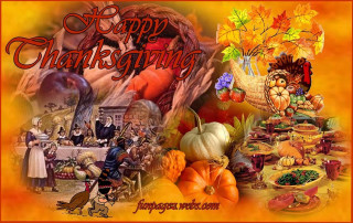 Thanksgiving turkey foods decorations card 2 - a turkey free wallpaper