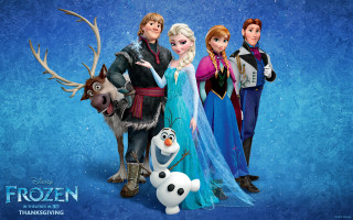 Frozen people blue background snowflakes - frozen free wallpaper for desktop