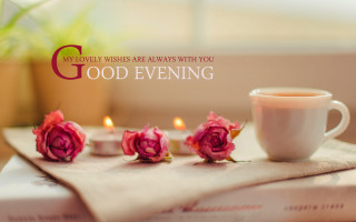 Coffee roses book candle evening - evening free wallpaper