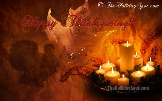 Thanksgiving turkey candles maple leaf - free holidays wallpaper
