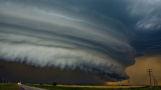Storm cloud road distance sky - the road free wallpaper