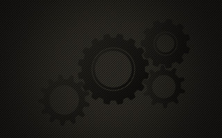 Two gears black background shadow - modular constructivism free wallpaper