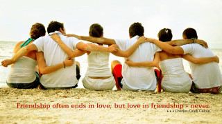 Beach group people ocean quote 2 - sandy free wallpaper