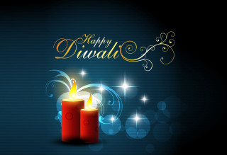 Candles happy diwali message table - free holidays wallpaper
