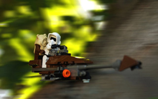 Lego star wars trooper riding - back free wallpaper for desktop