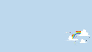 Rainbow plane flying clouds sky - a rainbow in the sky free wallpaper