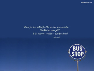 Bus stop sign blue sky 2 - plain background free wallpaper for desktop