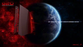 Computer red background red light - a planet free wallpaper