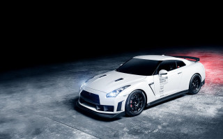 White sports car dark room 17 - the side of its free wallpaper