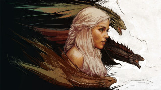 Woman dragon head shoulder mystical - free fantasy wallpaper