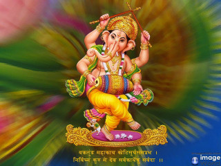 Ganeshi colorful background caption painting - canvas painting free wallpaper