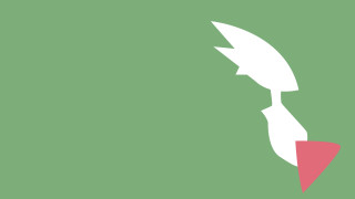 Green background white arrow red - a red triangle free wallpaper