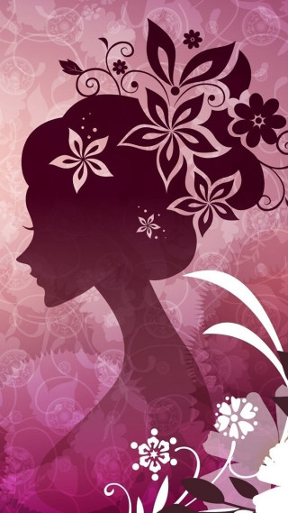 Woman flower hair floral background - woman free wallpaper for mobile