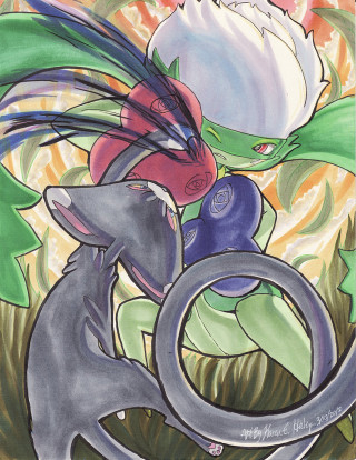 Cat bird flower background flower - craola free wallpaper for mobile