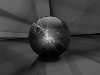Black white sphere lightning raytraced - caustic free wallpaper