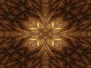 Intricate flower pattern brown gold - fractal free wallpaper