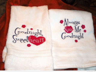 Towels embroidered bed pillow pillowcase - detail free wallpaper