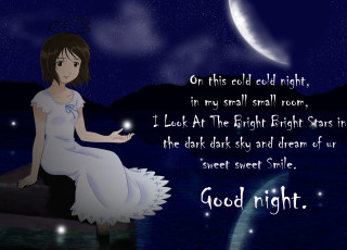 Girl sitting rock moon poem - the bottom right corner free wallpaper