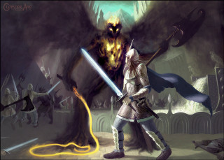 Man knight outfit sword demon - christophe vacher free wallpaper for desktop