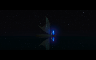 Sailboat floating water night bright - a sailboat free wallpaper for desktop