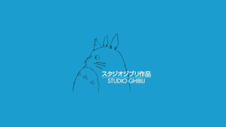 Blue background cat drawing cat - ghibli free wallpaper