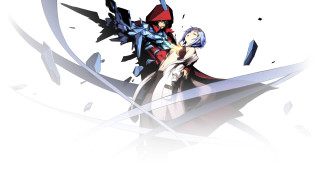 Anime couple white background blue 2 - a couple of anime characters free wallpaper