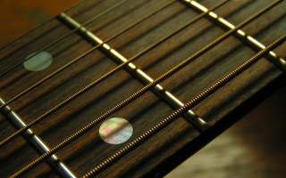 Guitar neck closeup blurry frets 3 - baroque free wallpaper