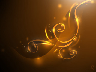 Shiny gold swirl background light - shiny free wallpaper