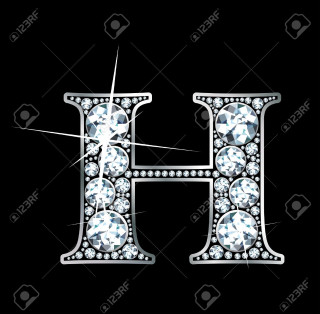 Diamond letter h black background - erlund hudson free wallpaper for tablet