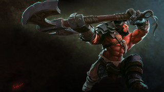 Man giant axe helmet warrior - a large axe free wallpaper