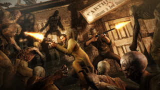 Zombies attacking man gun game - a group of zombies free wallpaper