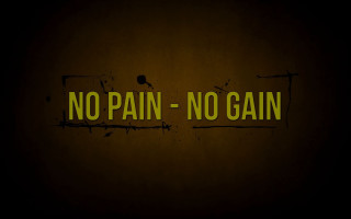 No pain no gain dark - simple free wallpaper for desktop