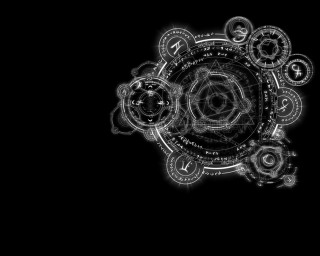 Clock face black white background - steampunk free wallpaper