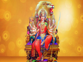 Hindu god throne deities yellow - a painting of a hindu god free wallpaper