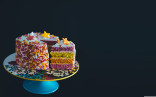 Cake slice sprinkles plate missing - sprinkle free wallpaper
